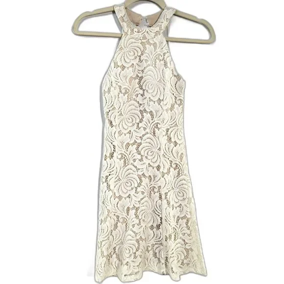 speechless white lace dress Speechless Women's Long Sleeve Lace Dress, Ivory, 1 at Amazon Women's Clothing store